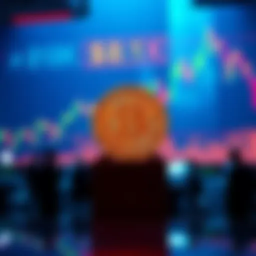 A Bitcoin symbol stands prominently against a backdrop showing rising inflation numbers, with a graph indicating stability above $81K. Traders discuss market trends.