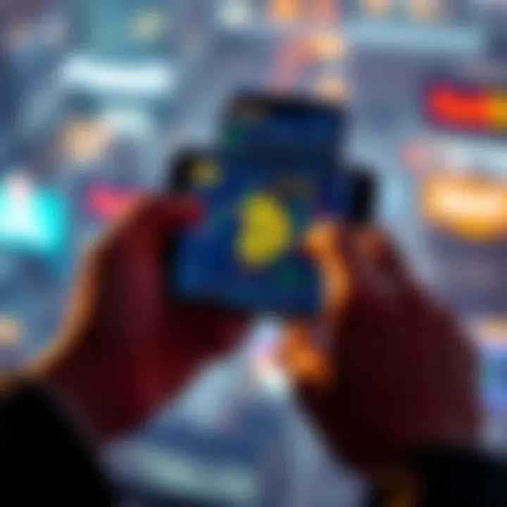 A person holding a smartphone displaying Bitcoin price charts and graphs, reflecting on their $1,000 investment decision.