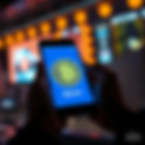 A person holding a smartphone displaying a Bitcoin symbol, symbolizing investment opportunities.