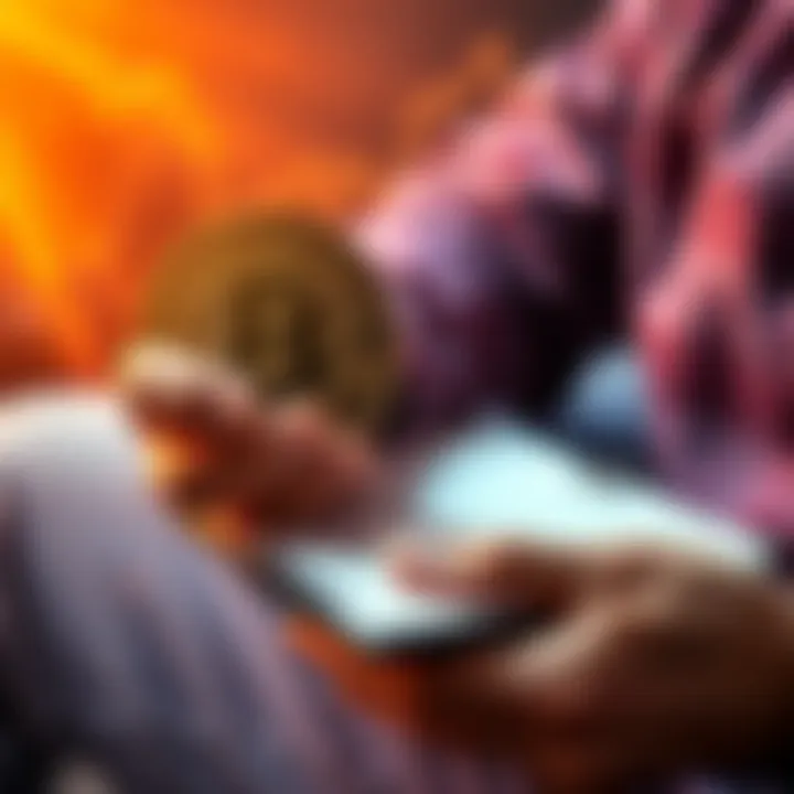 A person holding a Bitcoin symbol while planning weekly investments on a notepad