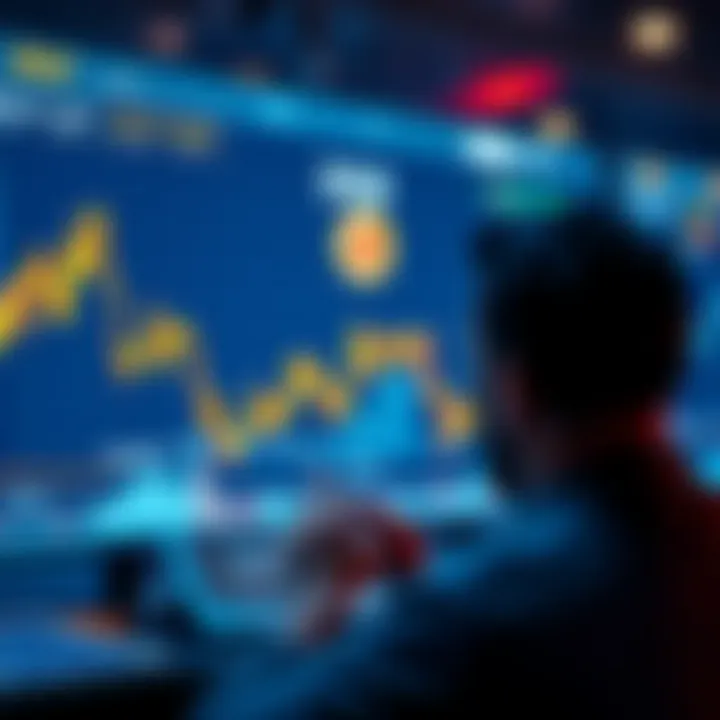A person analyzing a Bitcoin investment chart showing rising trends and potential opportunities for 2026.