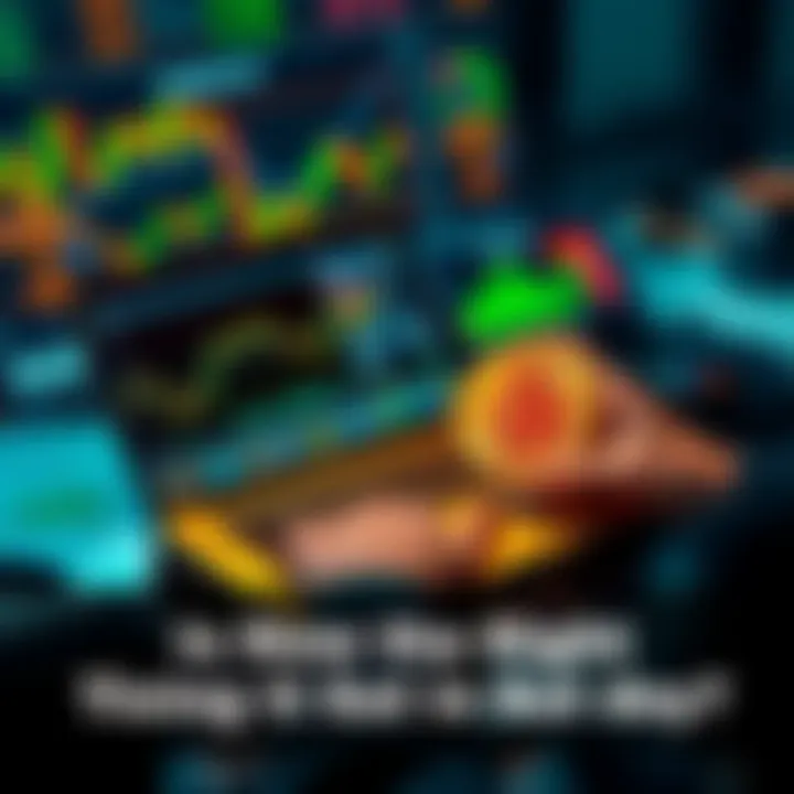 A person analyzing Bitcoin trends on a laptop next to financial charts and investment materials