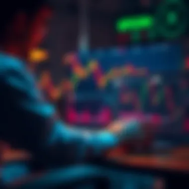 A person analyzing Bitcoin price charts on a laptop while thinking about investing in cryptocurrencies