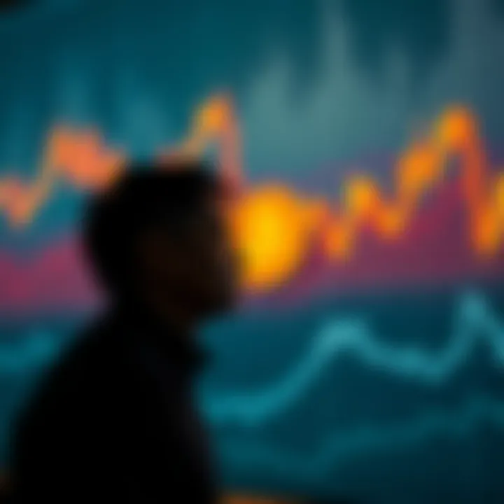 A person contemplating whether to sell or hold their Bitcoin investment, with a graph showing rising Bitcoin prices in the background.
