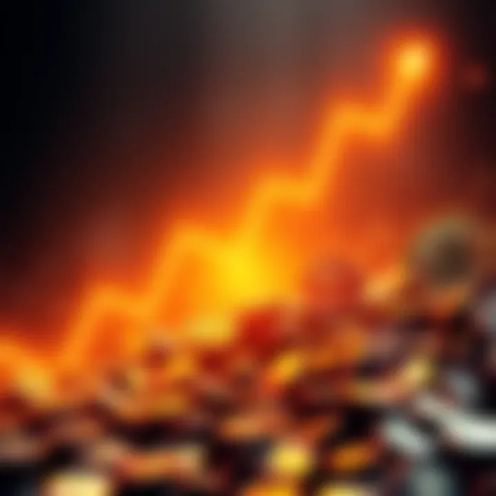 Bitcoin Investment Decline A graphic showing a downward trend in Bitcoin investments with a large dollar amount lost, symbolizing financial loss and market uncertainty.