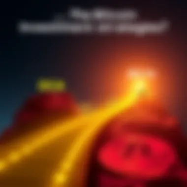 Bitcoin Investment Strategies A graphic showing two pathways: one labeled 'DCA' with a gradual upward line, and another labeled 'All In' with a steep climb. Bitcoin symbols are present along both paths, representing different inve...