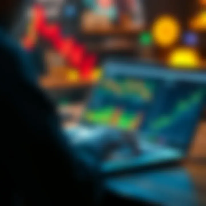 A person analyzing Bitcoin trends on a laptop with charts and graphs displayed, symbolizing practical investment strategies.