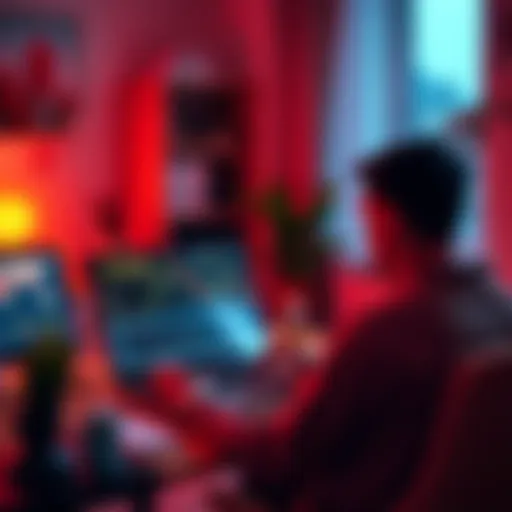 A person analyzing Bitcoin charts on a laptop in a home office, focusing on long-term investment strategies.