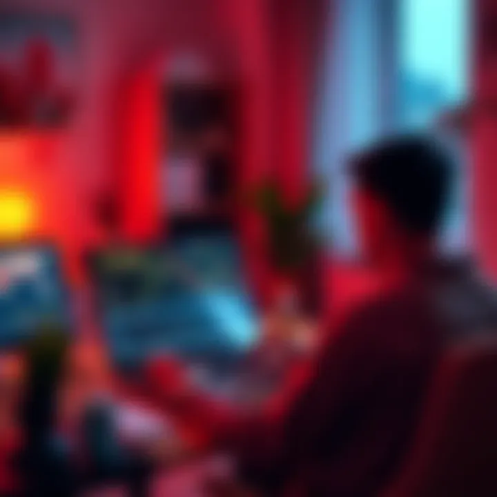 A person analyzing Bitcoin charts on a laptop in a home office, focusing on long-term investment strategies.