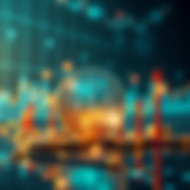 Bitcoin Investment Timing A digital representation of Bitcoin with fluctuating graphs and rising arrows, symbolizing investment growth opportunities.