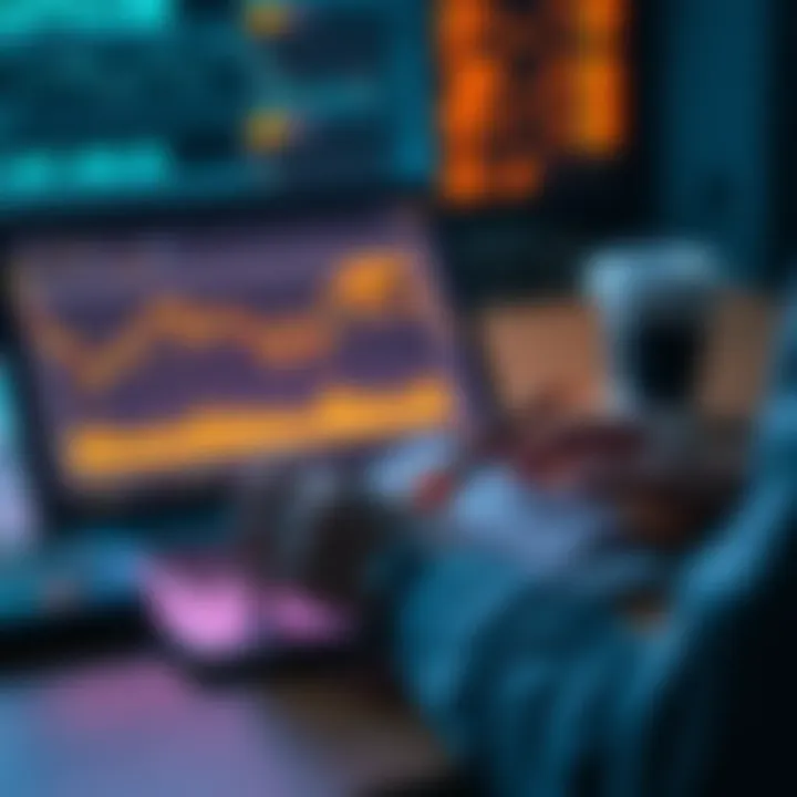 A person analyzing a Bitcoin chart on a laptop with notes and a calculator, representing investment strategies for Bitcoin in 2025.