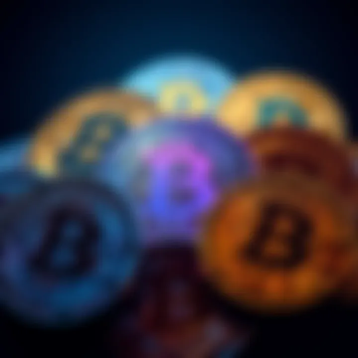 Several variations of the Bitcoin logo displayed together