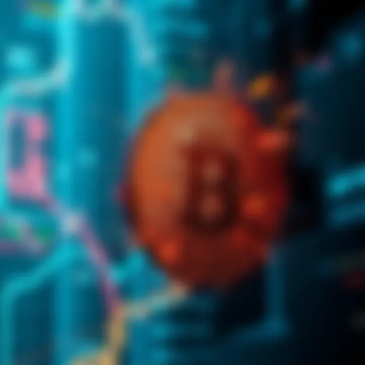 A visual representation of Wall Street's influence on Bitcoin, showing synthetic BTC trading and traditional coins losing relevance.