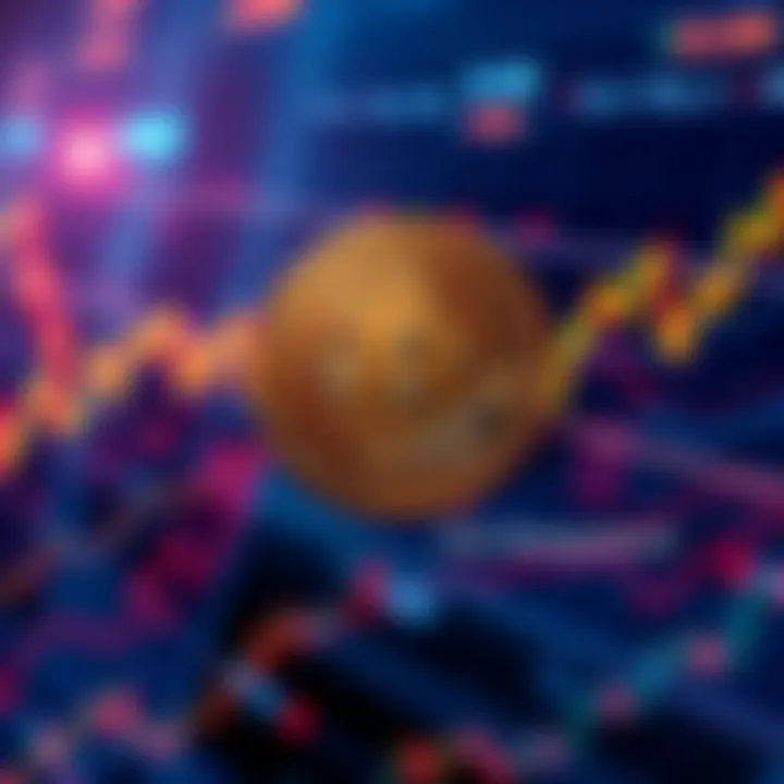 A visual representation showcasing Bitcoin's stability against a backdrop of declining stock graphs symbolizing the $9.6 trillion loss in U.S. markets