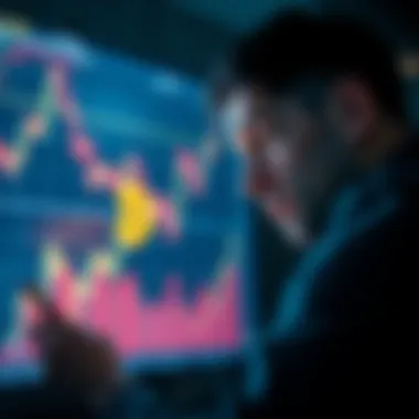 A worried person looking at a Bitcoin chart with investments at risk due to market manipulation