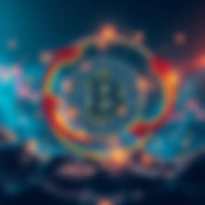 Bitcoin market shift An illustration showing Bitcoin breaking its traditional cycle with arrows indicating growth and change, symbolizing institutional adoption in the market.