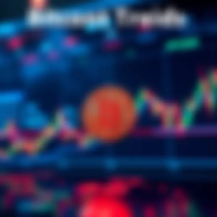 A graphical representation of Bitcoin trends with upward and downward movements in a market chart
