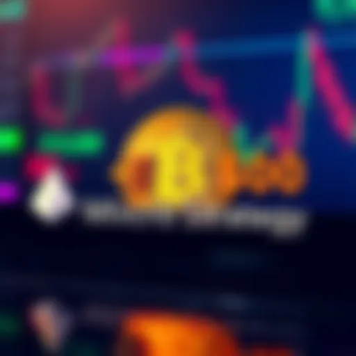 Bitcoin value at $50,000 with MicroStrategy logo A graphic showing Bitcoin's price at $50,000 alongside the MicroStrategy logo, symbolizing financial pressure on the company.