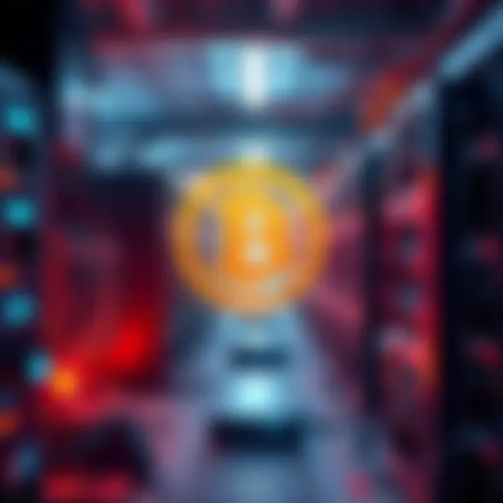 Bitcoin miners repurposing their facilities for AI technology and data processing, showcasing computer servers and mining rigs integrated together.