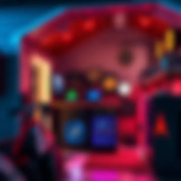 Bitcoin Mining at Home A residential house with computer equipment set up for Bitcoin mining, showcasing high-tech gear in a garage or basement.