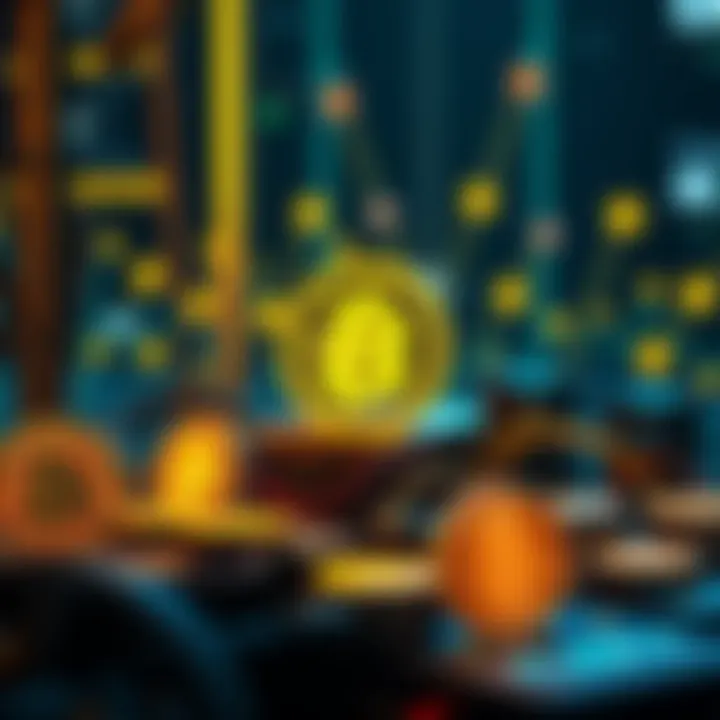 Bitcoin Mining Platforms A graphic showing various Bitcoin mining platforms with a focus on generating passive income, featuring symbols of Bitcoin and mining equipment.