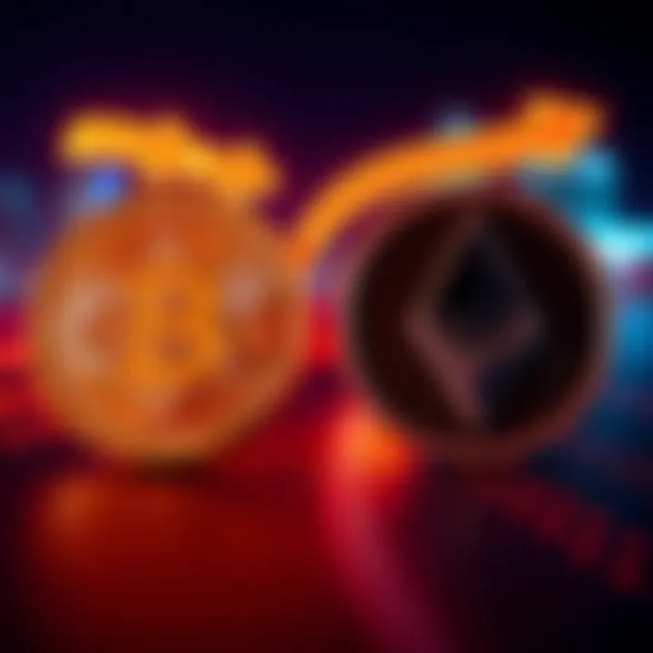 Bitcoin and Monero logos with arrows Visual representation of Bitcoin and Monero logos with arrows indicating a swap process between them