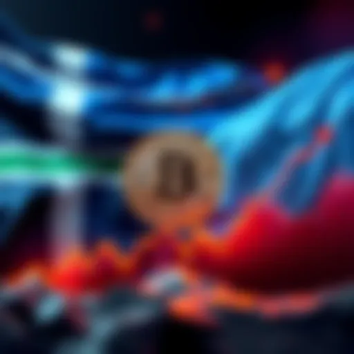 Graph showing Bitcoin value increasing with a background of Greenland and NATO flags