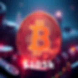 Bitcoin symbol with a rising graph indicating it's approaching $105,000