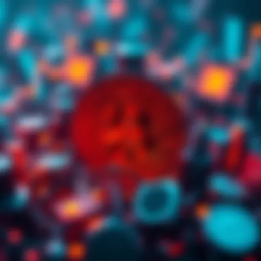 A visual representation of Bitcoin's strong network symbolizing stability during a financial crisis, with traditional financial symbols dimming in the background.