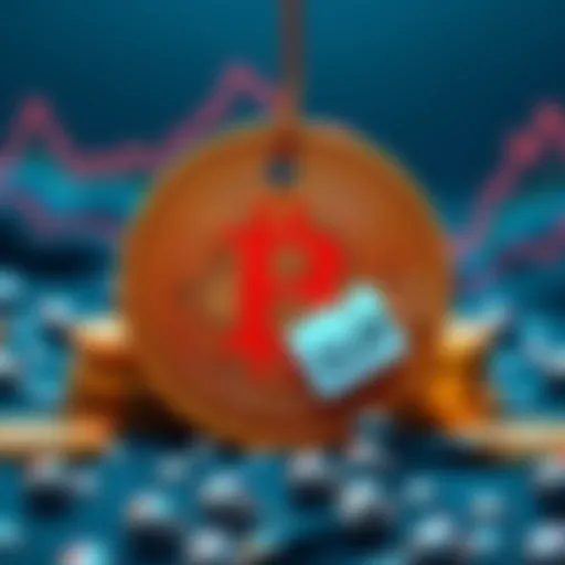 A visual representation of Bitcoin with a price tag showing a low price, symbolizing a buying opportunity for investors