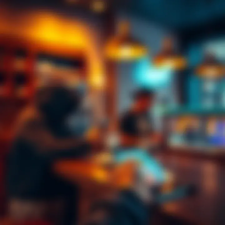 Bitcoin payment at coffee shop A person using a smartphone to make a Bitcoin payment at a coffee shop using Square