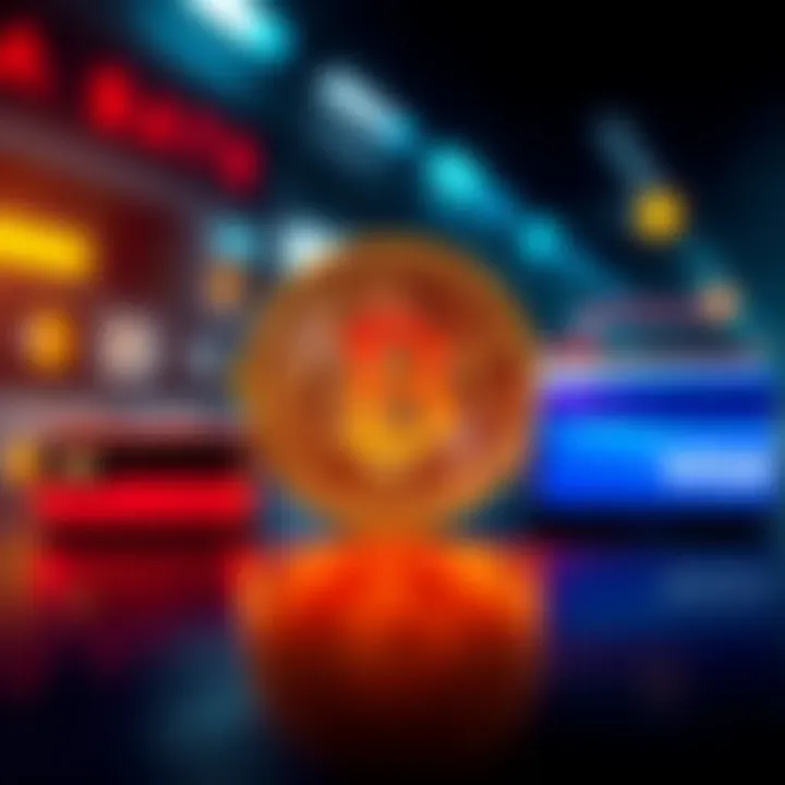 A graphic showing Bitcoin symbol alongside traditional payment methods like bank cards and mobile apps, illustrating the comparison of transfer speeds.