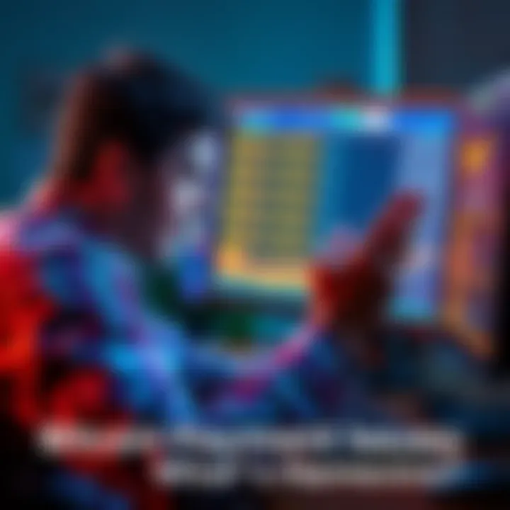 A person frustrated while checking Bitcoin addresses on a computer, showing different addresses on the screen