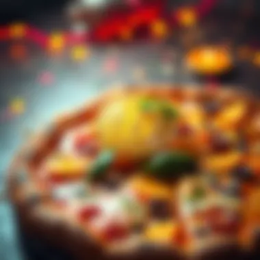 Bitcoin Pizza Celebration A pizza with Bitcoin logo on top, symbolizing Bitcoin Pizza Day celebration