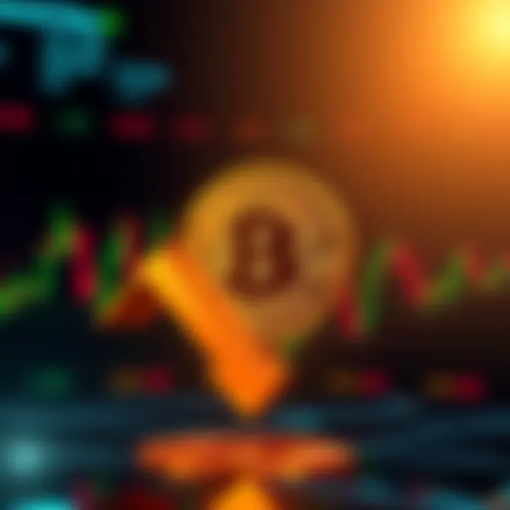 A graphic showing Bitcoin's price with a downward arrow indicating a price correction of $69,000