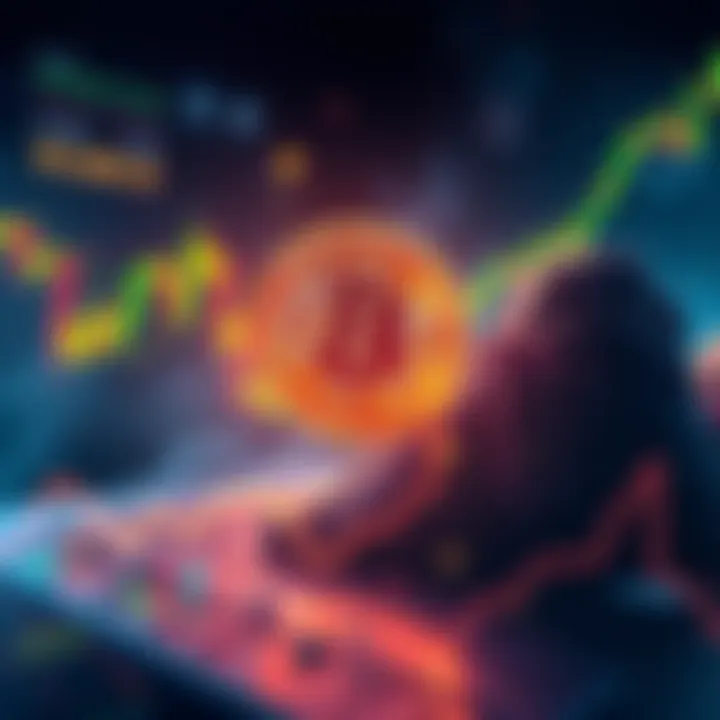 Bitcoin Price Analysis In 2026, an illustration showing Bitcoin's struggle to stay above $50,000 with downward trend lines and market charts