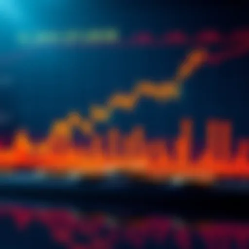 Bitcoin price chart A chart showing the recent fluctuations in Bitcoin prices with upward and downward trends.