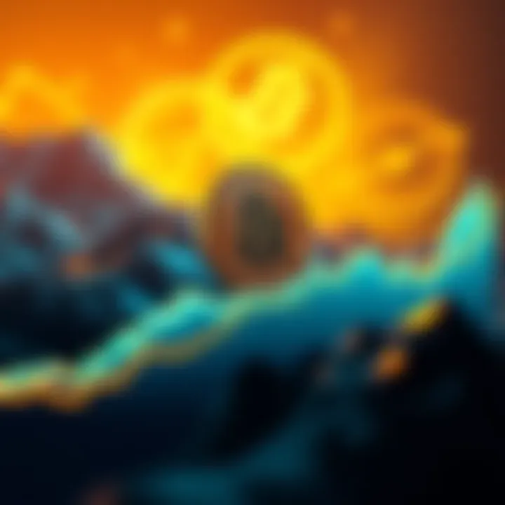 A Bitcoin price chart showing an upward trend towards $200,000