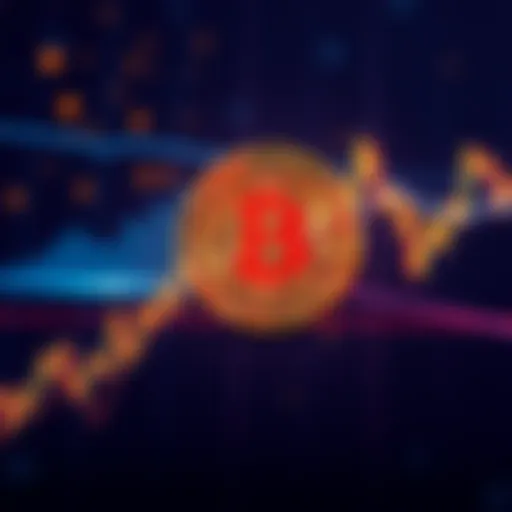 A graph showing Bitcoin's price fluctuations over the past year, highlighting sharp highs and lows, symbolizing market uncertainty.