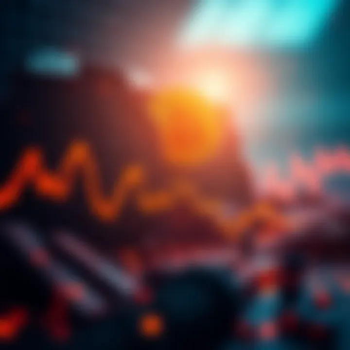 A graph showing the decline of Bitcoin's price over time with a downward trend