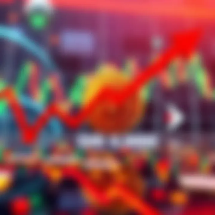 A graphic showing a downward trend in Bitcoin's value with a red arrow indicating the drop below 59,000.