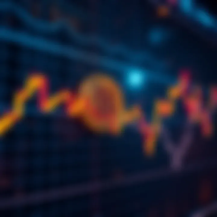 A graph displaying Bitcoin's price dropping, reflecting market volatility and investor concerns.