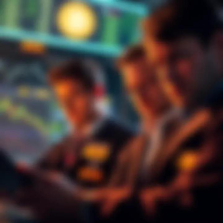 Traders looking concerned while analyzing charts of Bitcoin's recent decline