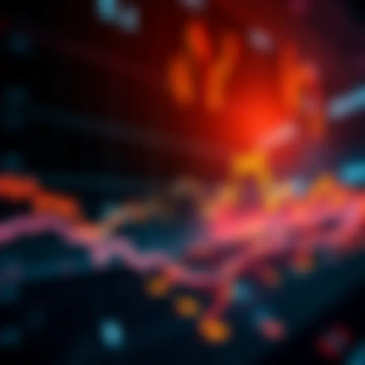 A chart displaying a significant drop in Bitcoin's value, illustrating the recent market crash.