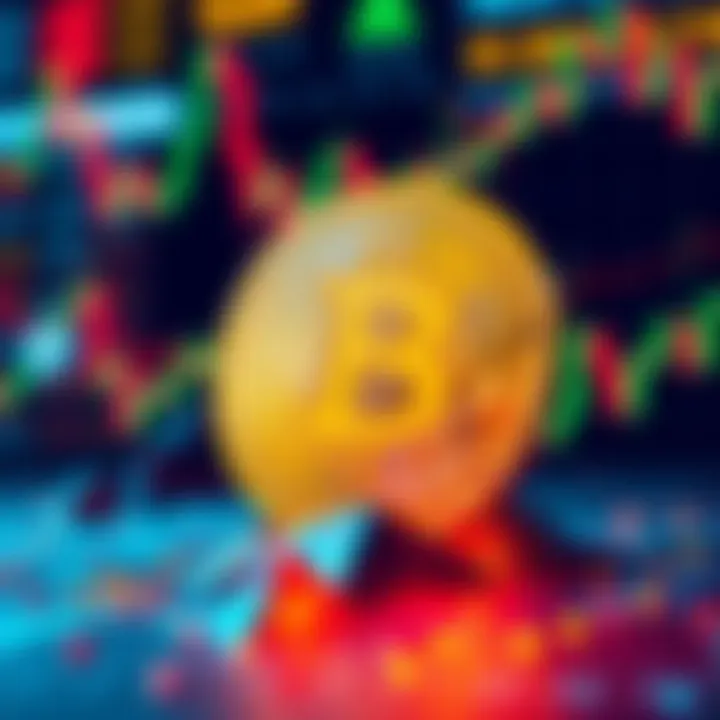 A visual representation of Bitcoin's price drop below $65,500, illustrating market concerns and inflation effects.