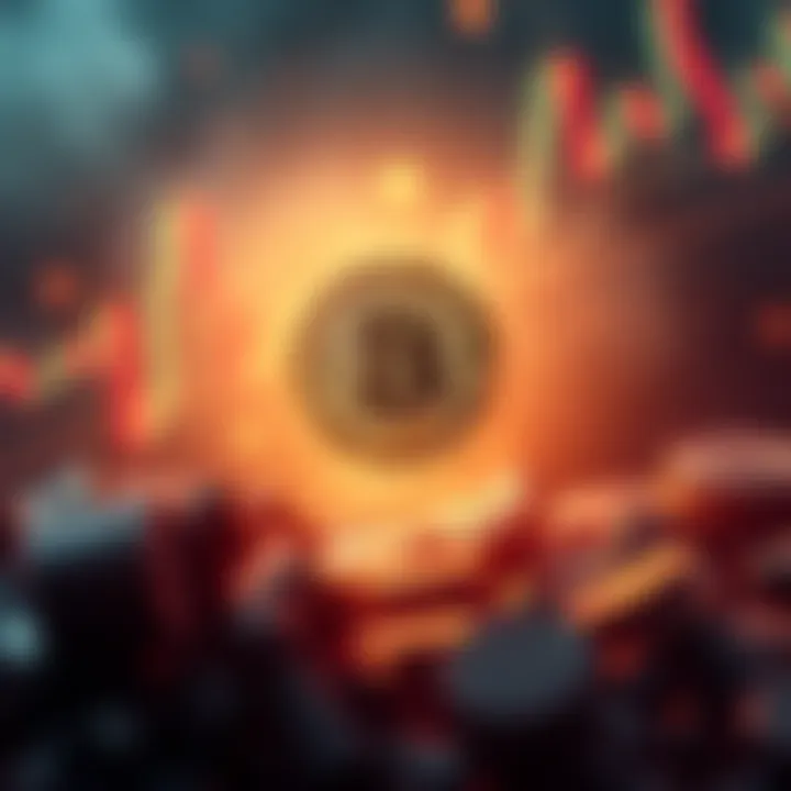 Graph showing Bitcoin price dropping below $70,000 with indicators of capitulation