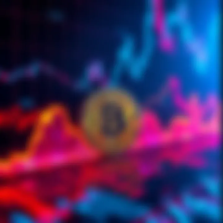 Graph showing Bitcoin's price decline below $65,000 with liquidation of crypto longs