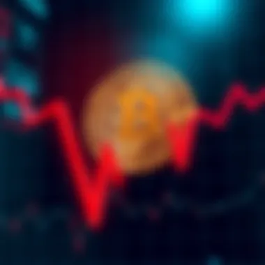 Graph showing Bitcoin's decline from $79,000 to $77,000 with red downward arrows