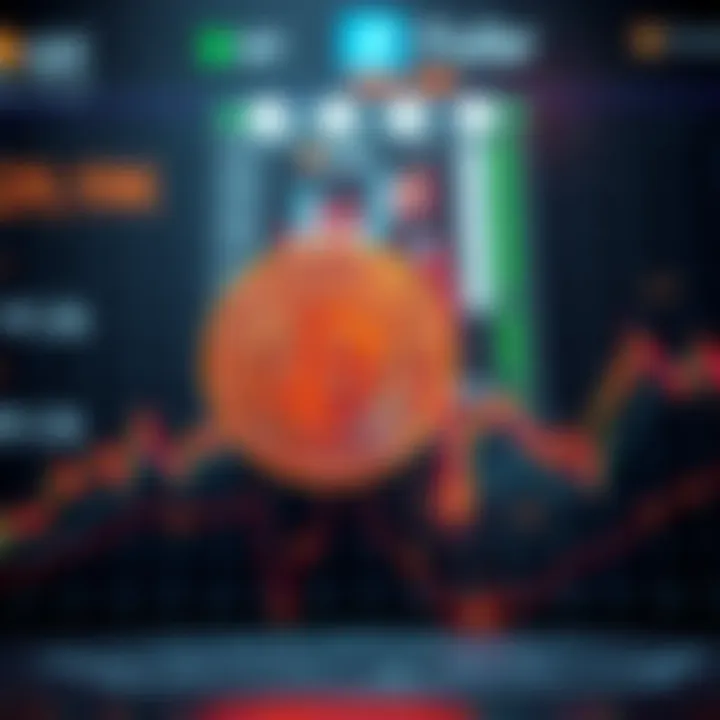 A graphic showing Bitcoin's price fluctuating around 60K, with indicators of market sentiments and trends in the crypto market.