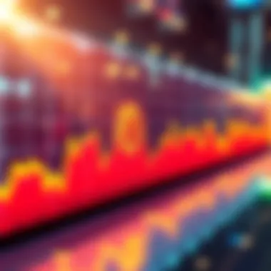 Bitcoin price chart with fluctuations A line chart showing Bitcoin's price changes over time with peaks and valleys, representing market volatility.